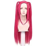ColorGround Long Straight Hot Pink Cosplay Wig with