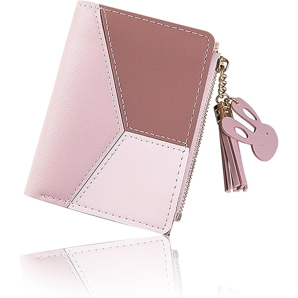 Porte-Monnaie Similicuir Motif Hibou Pour Femme/Fille - Rose, Compact Et Organisé