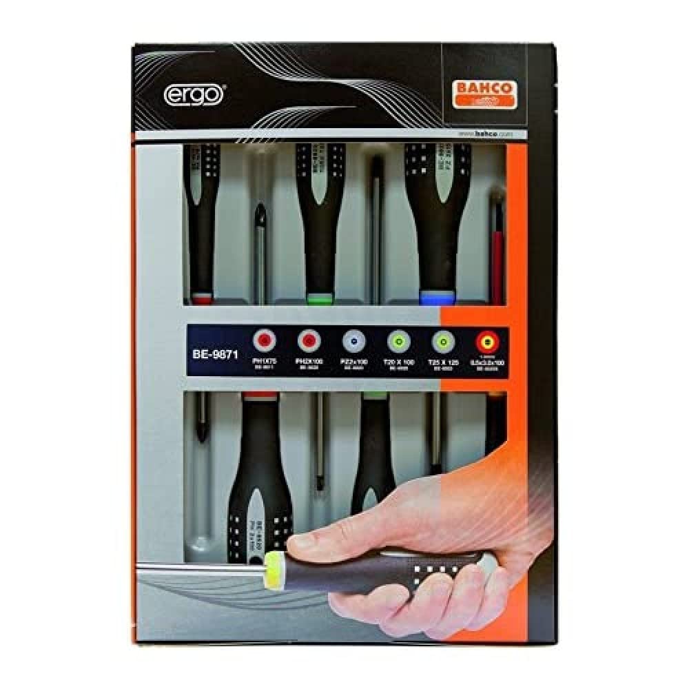 Bahco BE-9871 Screwdriver Set, Multi-Colour