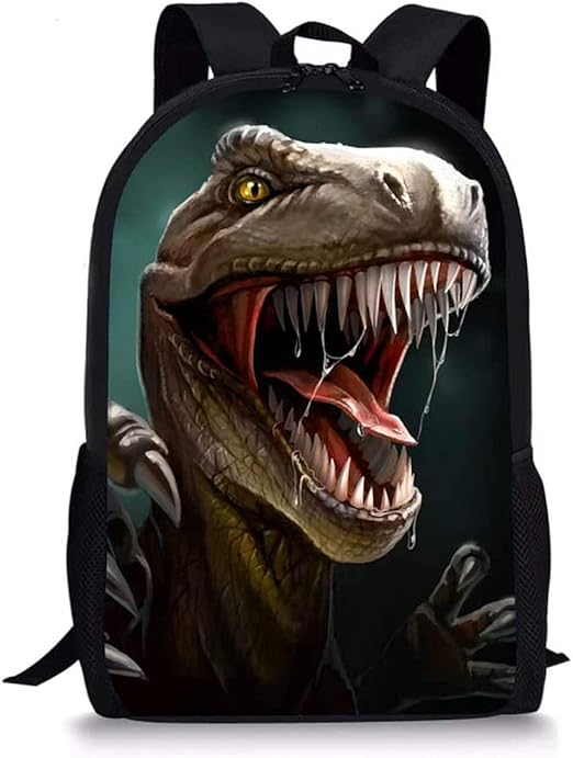 Kids Backpack Boys Dinosaur Animal Print School Bag Elementary Children