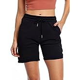 JSEMOY Womens Sweat Shorts with Pockets, Women's Casual Summer Athletic Comfy Shorts Workout Lounge Shorts