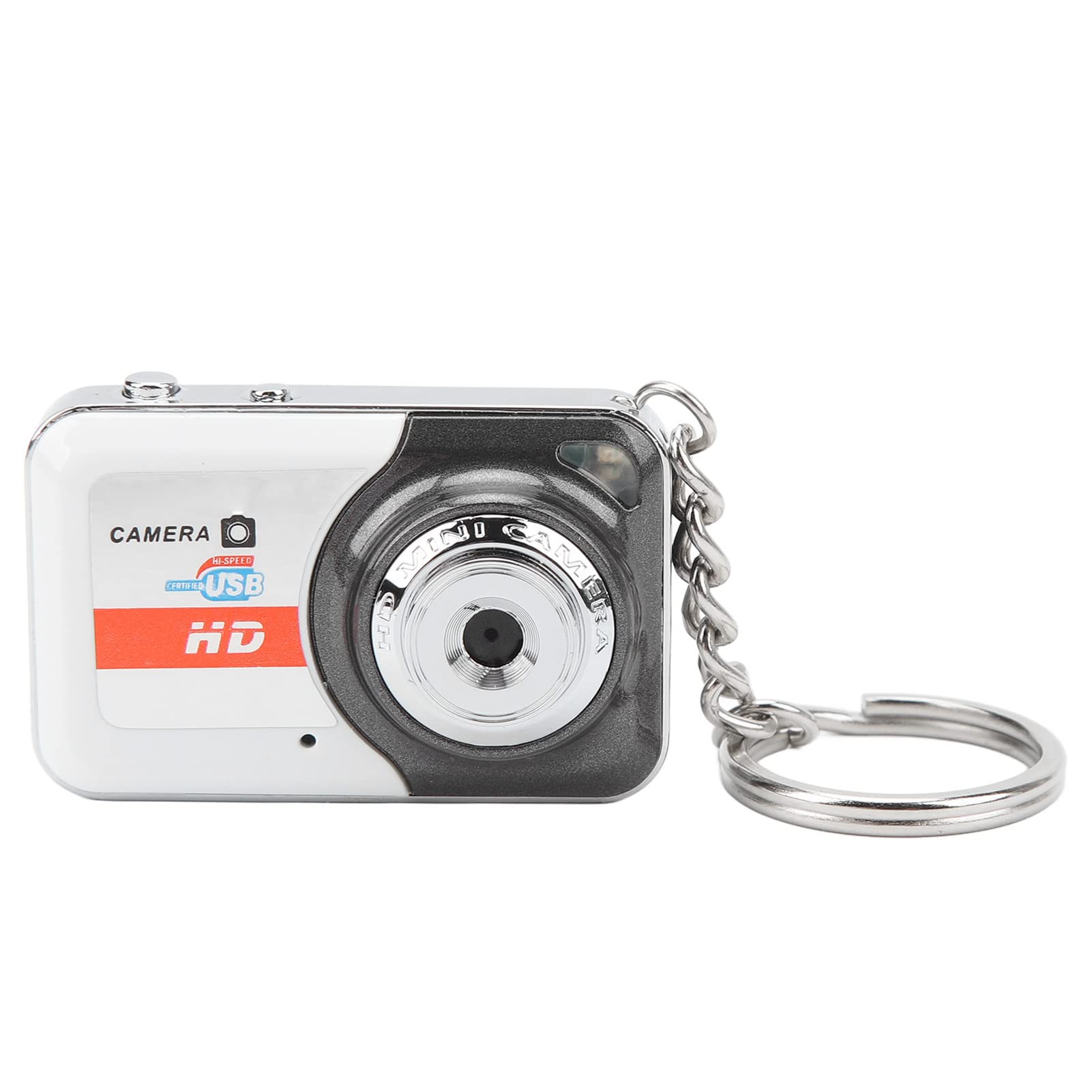 Mini Camera, Mini HD Video Taking Pictures Thumb Camera, Exquisite Personality Fashion Mini DV Camera, USB2.0 Connection, Motion Detection (Silver Gray)