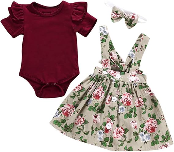 Amazon Co Jp キッズ服 Hodarey 春夏 人気 女の子 赤ちゃん服ベビー 幼児 オーバーオール スカート ヘッドバンド ロンパース 幼児 子供服 Tシャツ 可愛い ベビー服 肌に優しい 子ども服 カジュアル トップス 韓国風 普段着 部屋着 おしゃれ キッズ服 腕時計