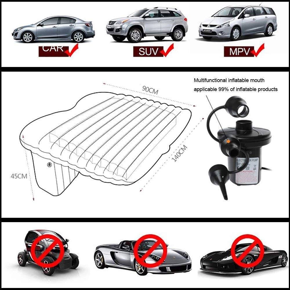 FBSPORT Bed Car Mattress Camping Mattress for Car Sleeping Bed Travel Inflatable Mattress Air Bed for Car Universal SUV Extended Air Couch with Two Air Pillows : Sports & Outdoors