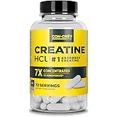 CON-CRET Creatine HCl Capsules | Muscle, Cognitive, Cellular Energy Support | No Bloating or Cramps | USA Made & NSF Certified | Creatine Pills (72ct)