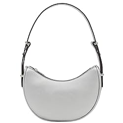 Small Crescent Smooth PU Leather Underarm Shoulder