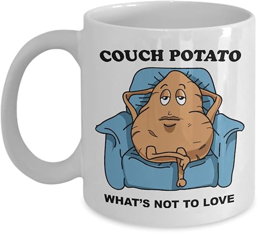 Amazon Com Funny Couch Potato Gag Gift 11oz Coffee Mug Gift For