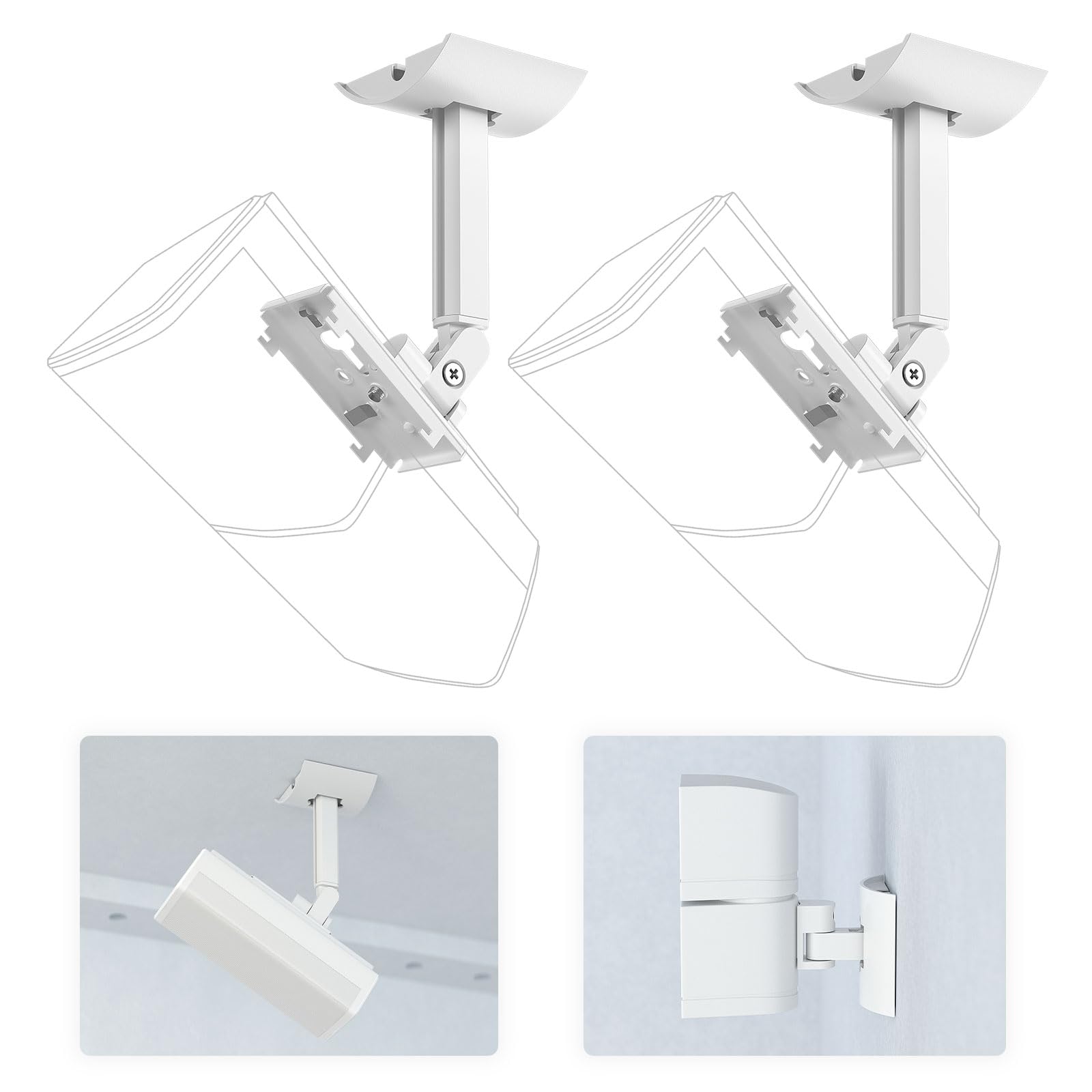 2 Pack Speaker Wall Mount Brackets for Bose