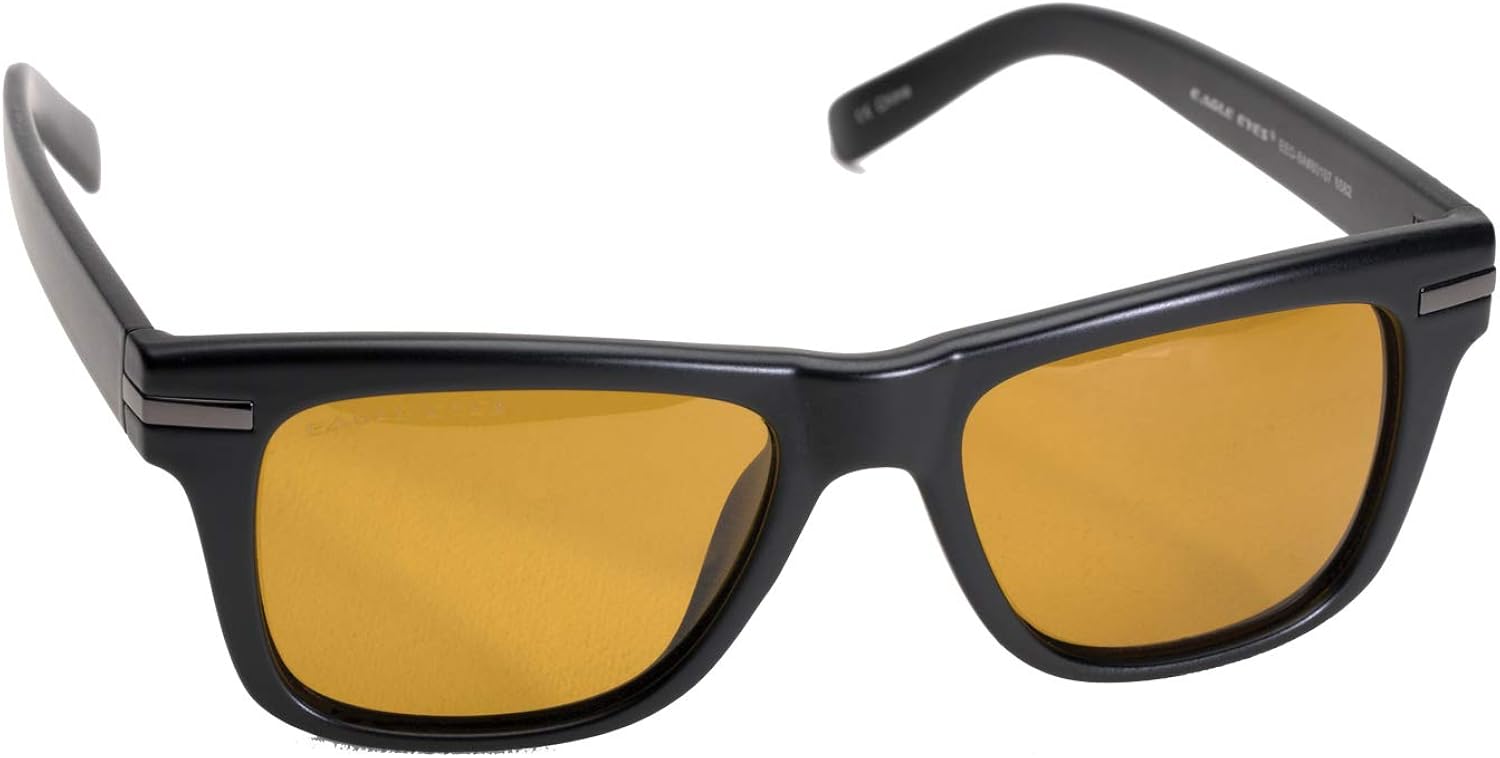 Stauer Eagle Eyes Sunglasses 59s Unisex Black Clothing