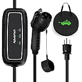AplysiaTech Portable EV Charger Level 1, 15Amp 110V, Electric Vehicle Charger with 21Ft Extension Cord,NEMA 5-15P for Plug-in Home EV Charging Station,Compatible with SAE J1772 EVs(Tesla Need Adapter)