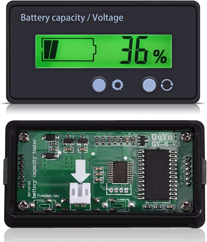Socobeta LCD Display Backlit Universal Battery Capacity Monitor Voltage Meter Tester Voltmeter Monitor Waterproof - Image 3