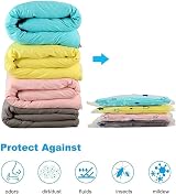 UOUNE Vacuum Storage Bags 4 Jumbo 110x80 cm, Reusable Space Saver view 5