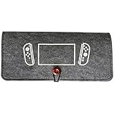 Boffdock Carrying Case suitable for switch 2 ,2025 Odorless Felt Ultra Hard Shell Military Grade Protection Portable Travel Bag with 5 Game Card Slots - Light grey