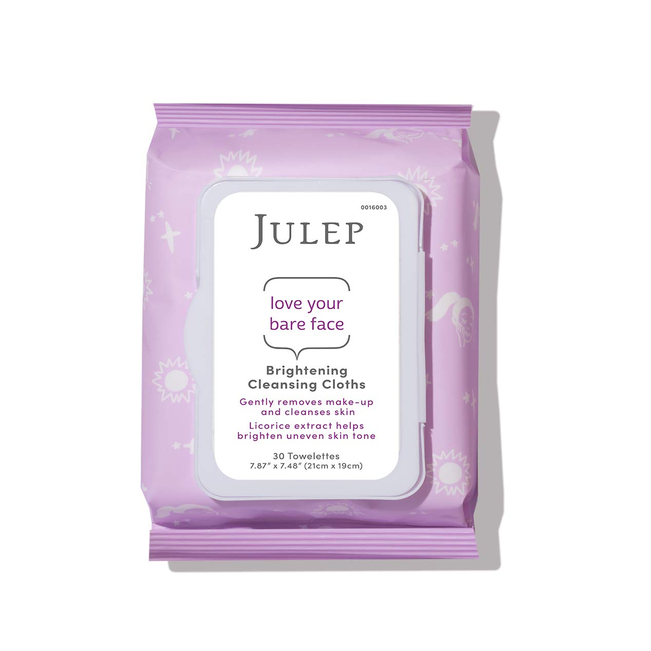 Julep Love Your Bare Face Brightening Gentle Makeup Remover Cleansing Cloth Removes Make Up and Waterproof Mascara, 30 Towelettes: Beauty