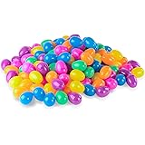 Plastic Easter Eggs Surprise Toys Blind Bags Colorful Assortment Bright Empty Shells, Crafts Basket Stuffers for Party Hunt G