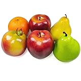 6 Pcs Artificial Fruits, Fake Fruits for