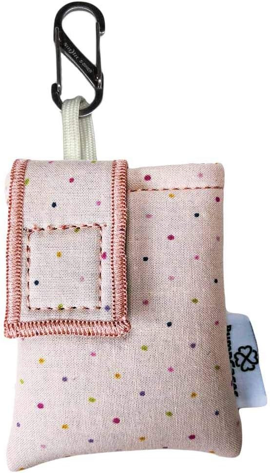 PumpCases Designer Insulin Pump Case w/Carabiner Clip (Med. 670G, Pink Rose)