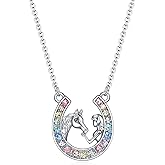 Dinosaur/Horse/Unicorn/Llama/Fox/Hummingbird/Mermaid/Flamingo/Wolf Necklace Gifts for Girls Women,Girls Animal Necklace Jewelry Birthday Valentine's Day Christmas Back to School Gifts for Daughter