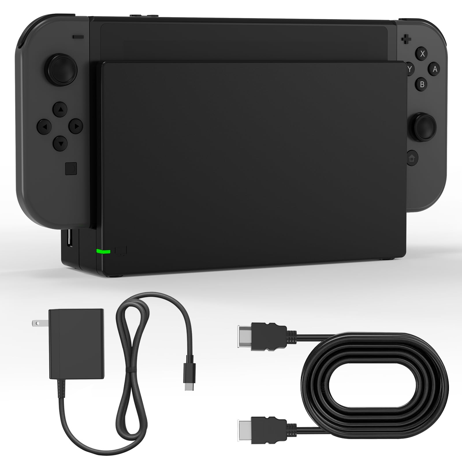 Photo 1 of Dock Station for Nintendo Switch/Switch OLED, Replacement 3-in-1 TV Dock Set with Original IC Module, AC Charger & High-Speed HDMI Cable for 1080P HD Output?Not Compatible with Switch 2?