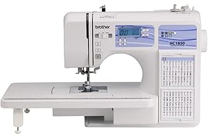 Brother HC1850 Sewing and Quilting Machine, 185 Built-in Stitches, LCD Display, 8 Included Feet