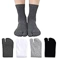 Eforwest Flip Flop Socks Tabi Split Toe Socks Elastic Cotton Tabi Socks for Men Women