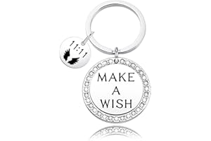GENERIC Make A Wish Keychain Spiritual Jewelry New Adventure Gifts 11:11 Angel Wing Keychain Make A Wish Gift Wish Lover Gift