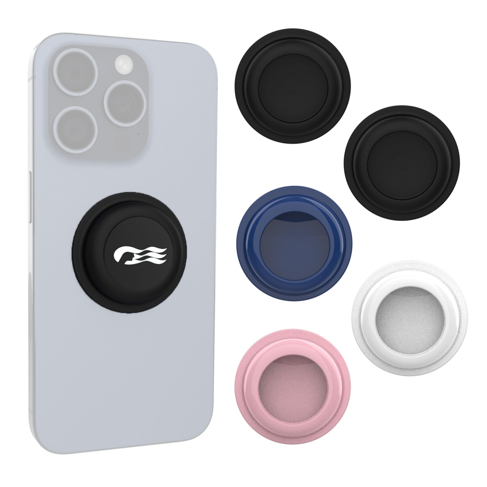 Photo 1 of GudCoaks [5 Pack] Princess Cruise Medallion Holders for iPhone, Android, and All Devices - Stickers Cell Phone Holder Accessories for Carnival Ocean Medallion (Black/White/Blue/Black/Pink)