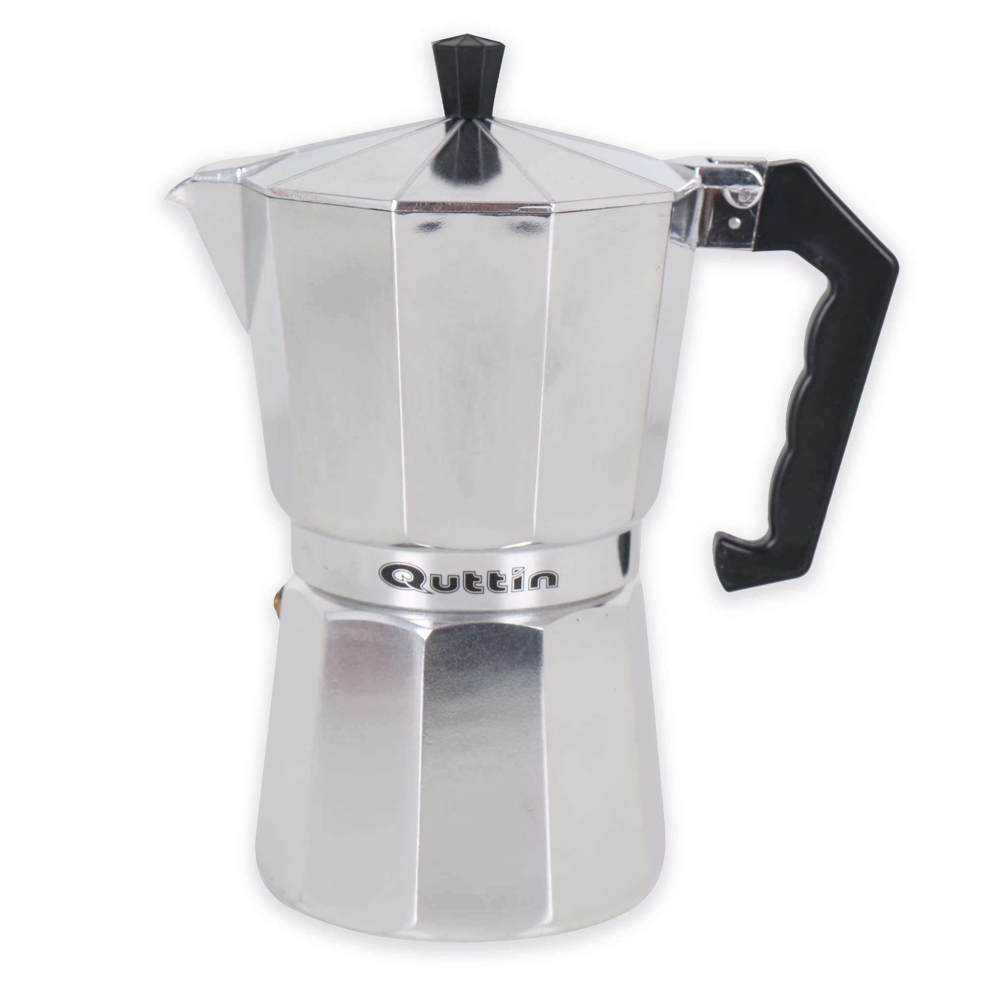 Quttin 8433774683285 Coffee Maker, 6 Cups, Aluminium