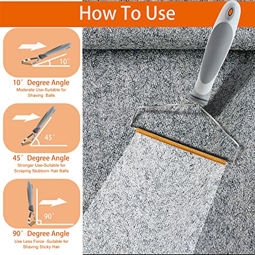 Uproot Cleaner Pro pet Hair, Uproot Lint Remover ,Pet Cat Dog Hair Remover, Reusable Clothes Hair Removal for Removing Lint, Carpet Scraper Tool for Couch, Sofa, Blanket (Gray-1 Pack)