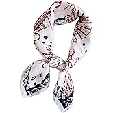 WaJuemy Silk Feeling Hair Scarf Bandanas for Women 27.5" Square Lightweight Satin Head Scarves Neck Sleeping Headscarf Wrap