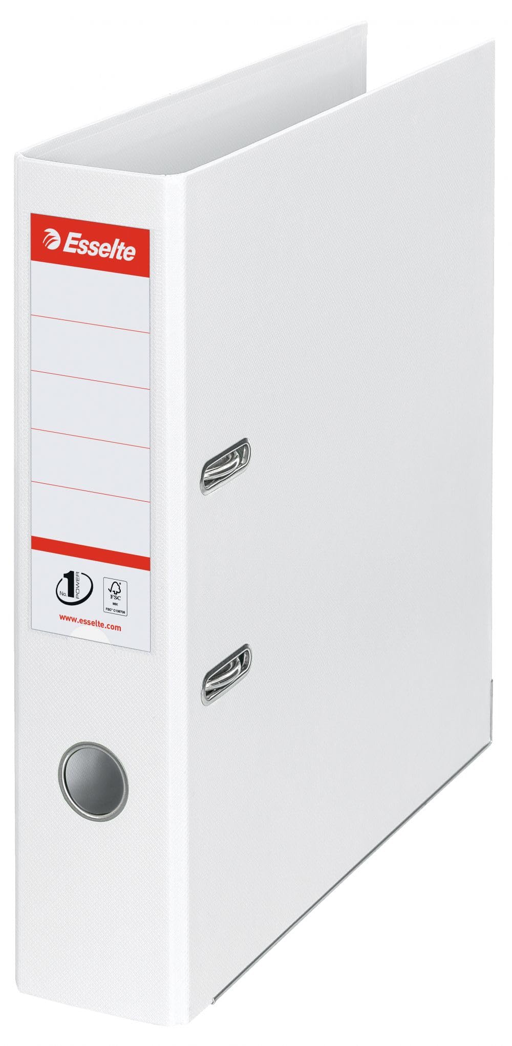 Esselte Lever Arch File PVC Slotted 70mm Spine A4 White Ref 48060 [Pack 10]