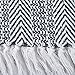 DII Herringbone Striped Collection Cotton Throw Blanket, 50x60, Black