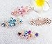 Jaciya 4 Pack Crystal Hair Barrette Mother's Day Gift Rhinestone Hair Clips French Barrette Flower Style Hair Pin Barrettes Spring Clip for Women, 4 Colors