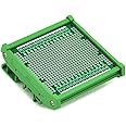 Electronics-Salon DIN Rail Mounting Carrier Housing with Prototype Board, PCB Size 77.4 x 72mm