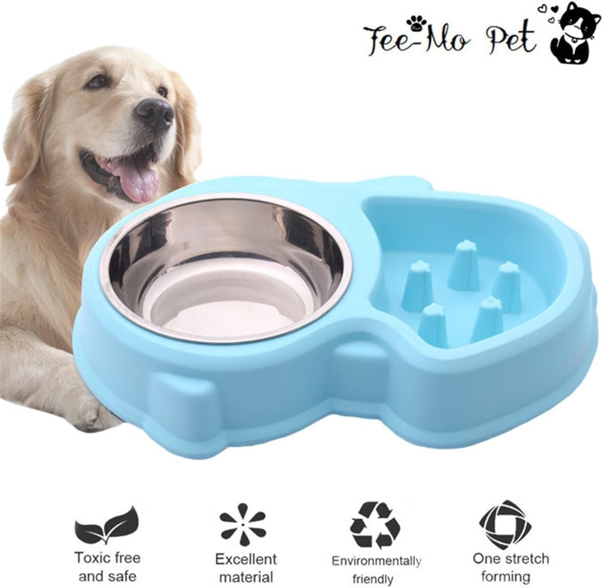 stainless steel maze dog bowl