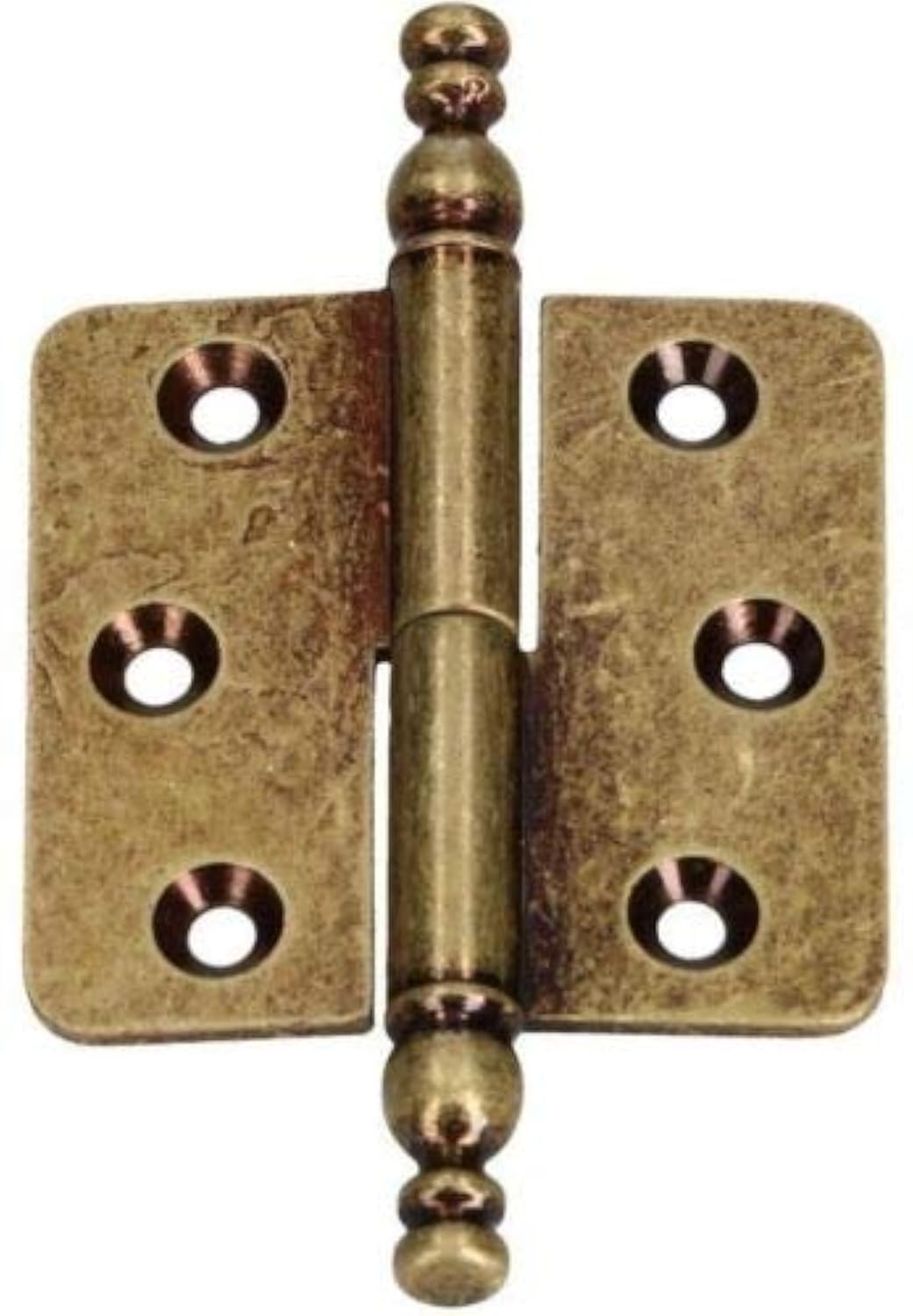 KOTARBAU Decorative Hinges, Furniture Band-Style Hinges, Universal, Rust-Resistant, Old Brass, 45 x 45 mm
