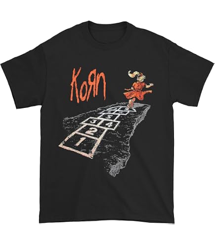 Korn Men's Red Logo T-Shirt Black Small | Officially Licensed