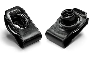 JIT FASTENER 5/16"-18 U Clip On Nut, Black Extruded U Nuts Clip Carbon Steel, 15 Pcs U Style Fastener Clip for Automotive Dash Door Panel Interior(15 Pack)