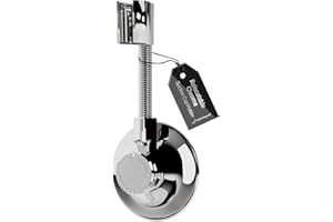 Bath Beyond Shower Head Holder - Flexible Shower Head Holder Adjustable Vacuum Suction Cup Shower Head Wall Mount Holder for Hand Held Shower Head (Adhesive Sticker Provided) (Chrome)