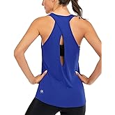 ICTIVE Womens Cross Backless Workout Tops for Women Racerback Tank Tops Open Back Running Muscle Tank Yoga Shirts