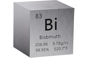 YUAILIUR 1 Inch Bismuth Cube Metal, High Density Element Cube Pure Metal, for Element Collections Lab Experiment Material,Elemental Collection Hobby,Gift for Children (Bismuth)