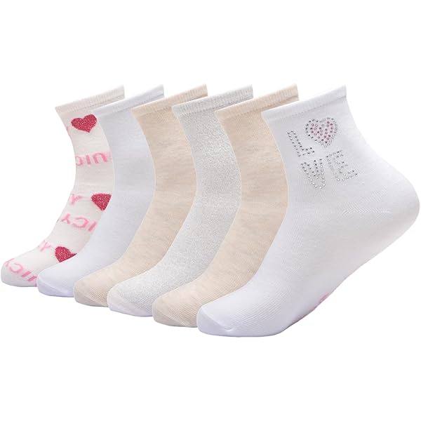Amazon.com: 6 Pack Juicy Couture Shortie Crew Quarter Socks