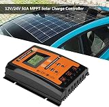 Regun 30A MPPT Solar Charge Controller 12V 24V LCD Dual USB Lead-acid Battery view 7
