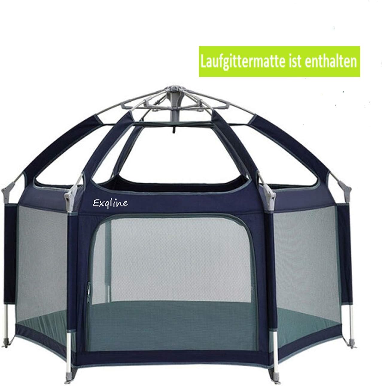 Gris Parc Pour Bebe Interieur Et Exterieur Parc Enfant Barriere De Securite Enfant 6 Panneaux Avec Pavillon Anti Uv Exqline Parc Bebe Pliable Avec Matelas Parcs Bebe Puericulture