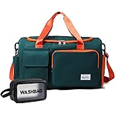 Small Gym Bag for Women, Travel Duffle Bag Carry On Weekender Bag with Shoe Compartment