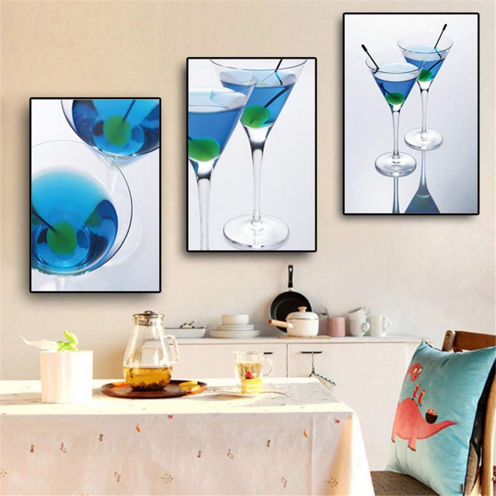 YKing1 Frutas Copa de Vino Carteles e Impresiones Minimalista Cuadro de