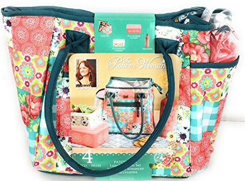 Pioneer Woman Insulated Lunch Bag Patchwork - 4 Piece