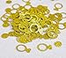 FECEDY Glittery Gold Ring Confetti for Wedding Bachelorette Party Decoration 200pcs/pack