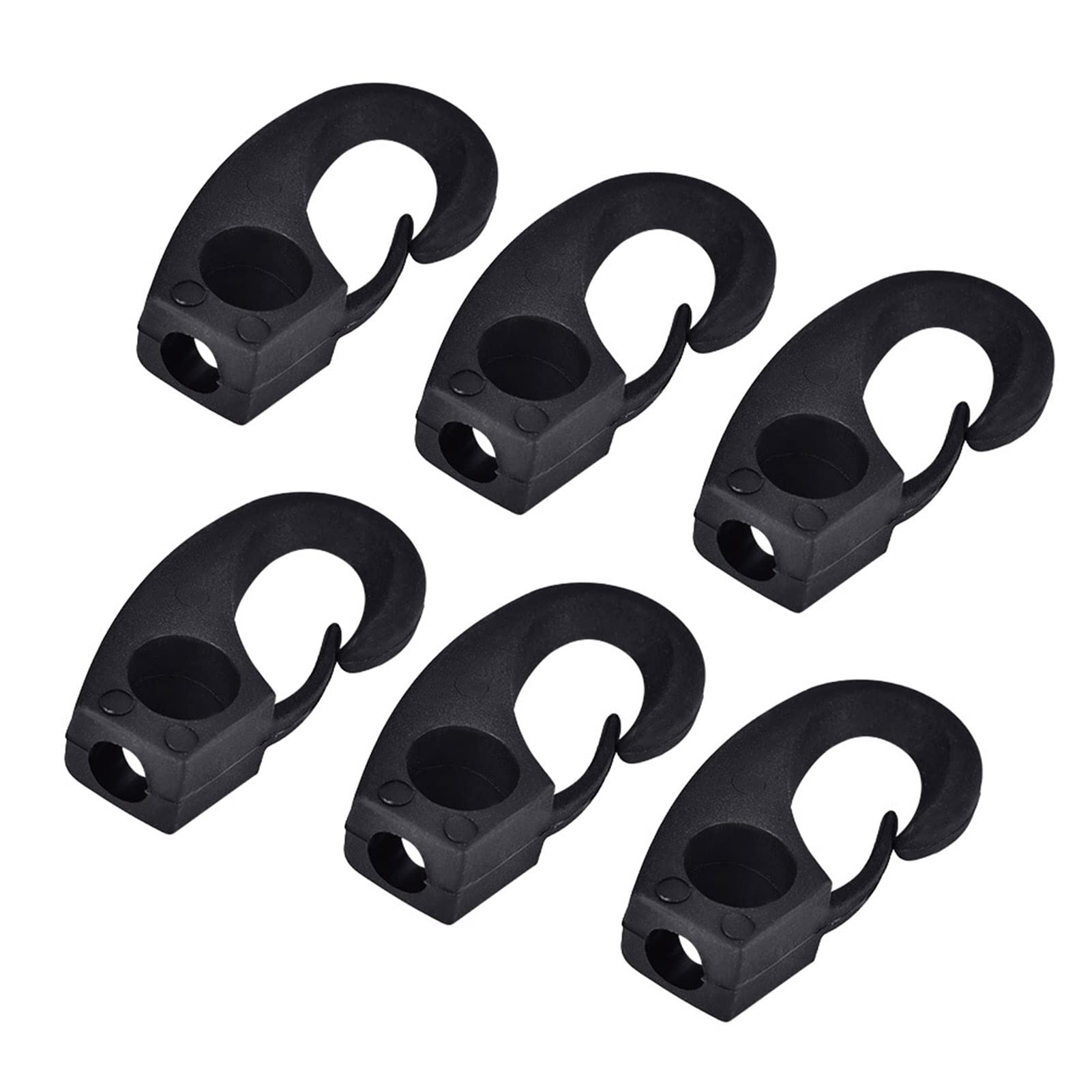 WGFOIP Shock Cord Hooks, Multi Purpose Nylon Clip Lashing Hooks Elastic Rope Buckle for Kayak Canoe Bungee