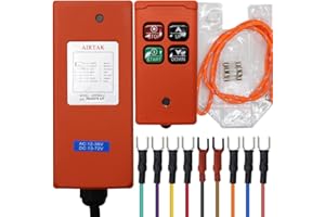 AIRTAK 4 Button Hoist Crane Industrial Wireless Radio Remote Control Transmitter and Receiver for AC12-24V DC13-72V IP66